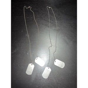 2 American crew dog tags